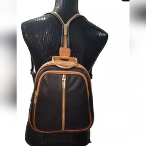 VALENTINA  BACKPACK SLING BAG. Made in italy. Genuine leather